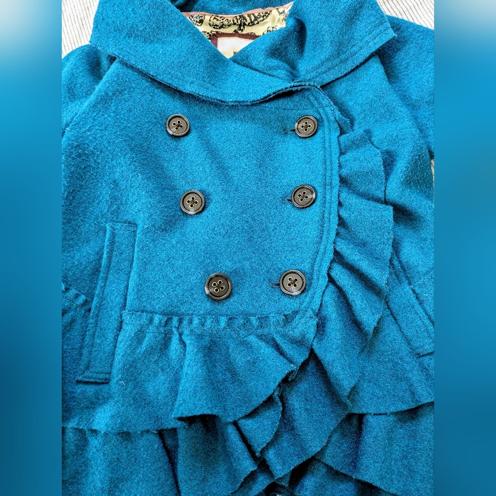 Anthropologie Elevenses Ruffle Jacket Size 6 - Picture 3 of 9
